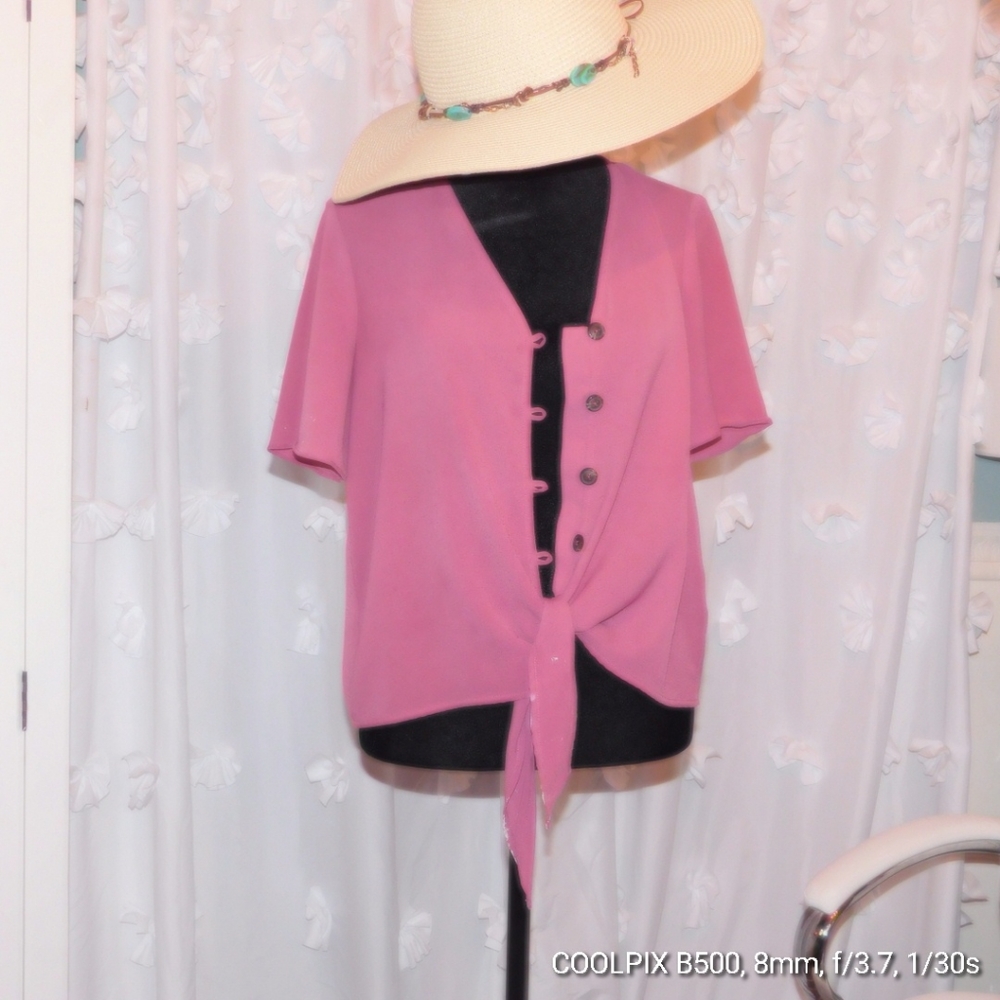Pink Rose blouse size medium